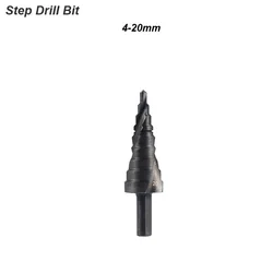 Enhanced Step Drill Bit Set - Nitrogen Nitride High Speed Steel Spiral for Versatile Cutting of Metal, Wood, Stainless Steel, and Plastic Sheets (Step Drill BIt 20mm)