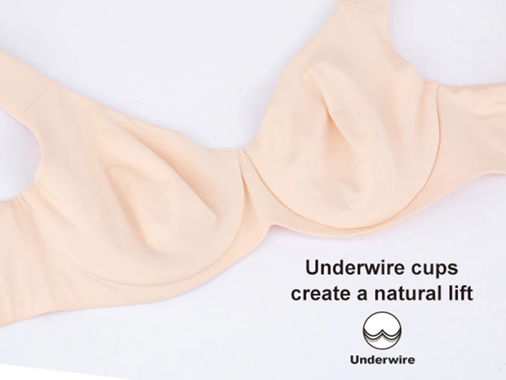 Plus Size Underwire Minimizer Bra - Seamless Full Coverage Comfort