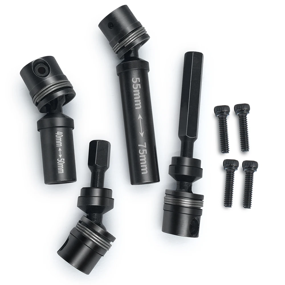 YEAHRUN 2Pcs 스테인레스 스틸 드라이브 샤프트 센터 CVD 드라이브 샤프트 1/18 TRX4M Bronco Defender 업그레이드 부품