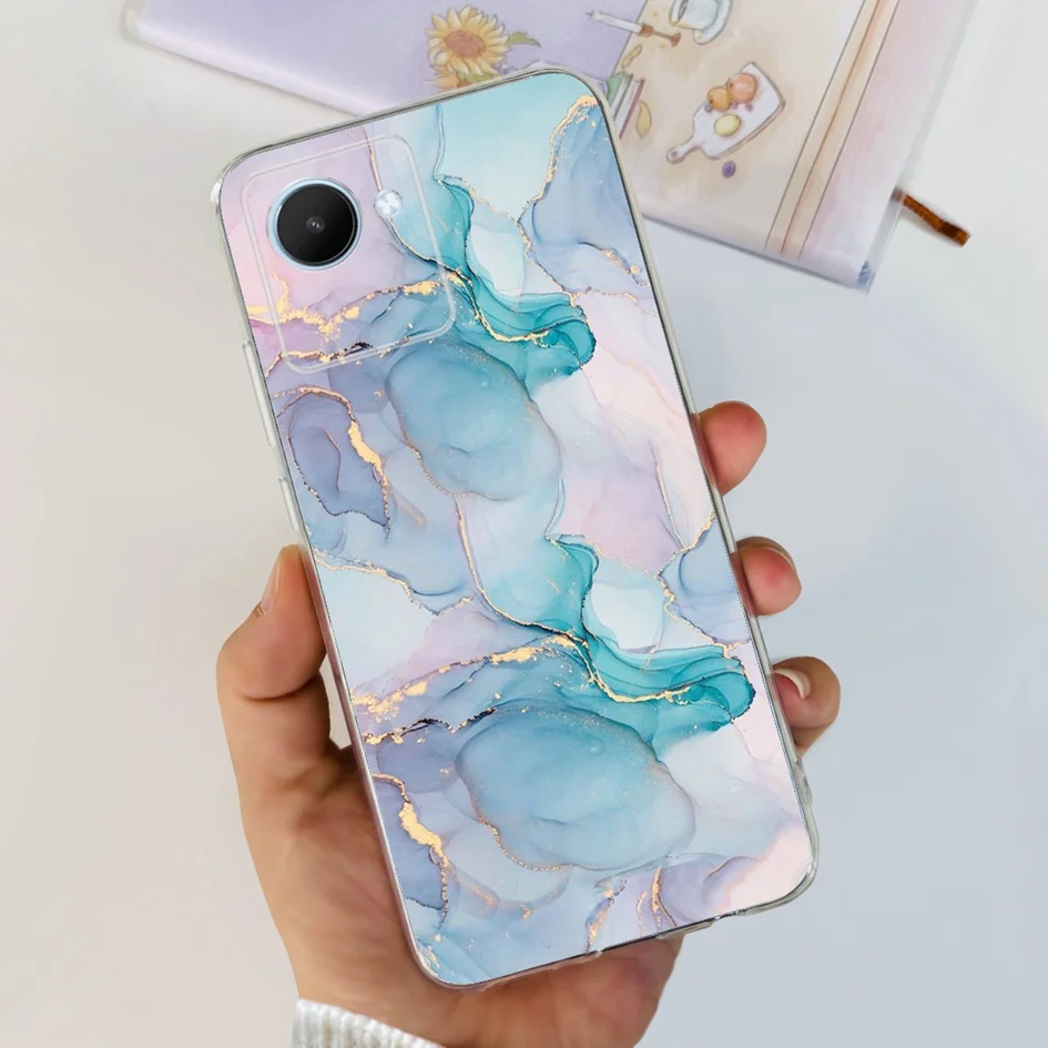 Fashionable Marble Cartoon Soft Phone Case - Bumper Cover