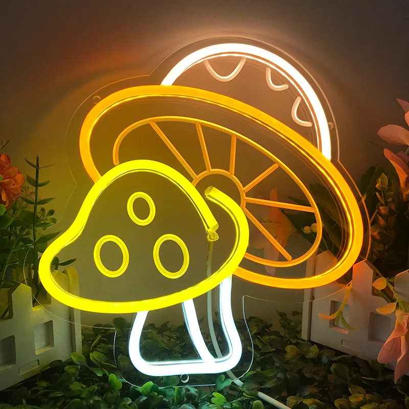 

Mushroom LED Neon Light Party Table Lamp Neon Sign for Shop Window Art Room Decor Neon Lights Jellyfish Night Light Room Decor