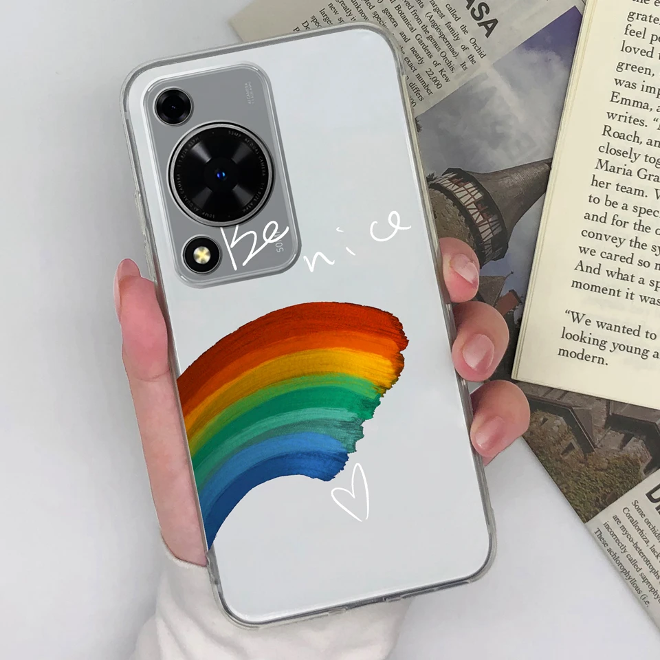 Transparent Love Heart Flower Shockproof Case