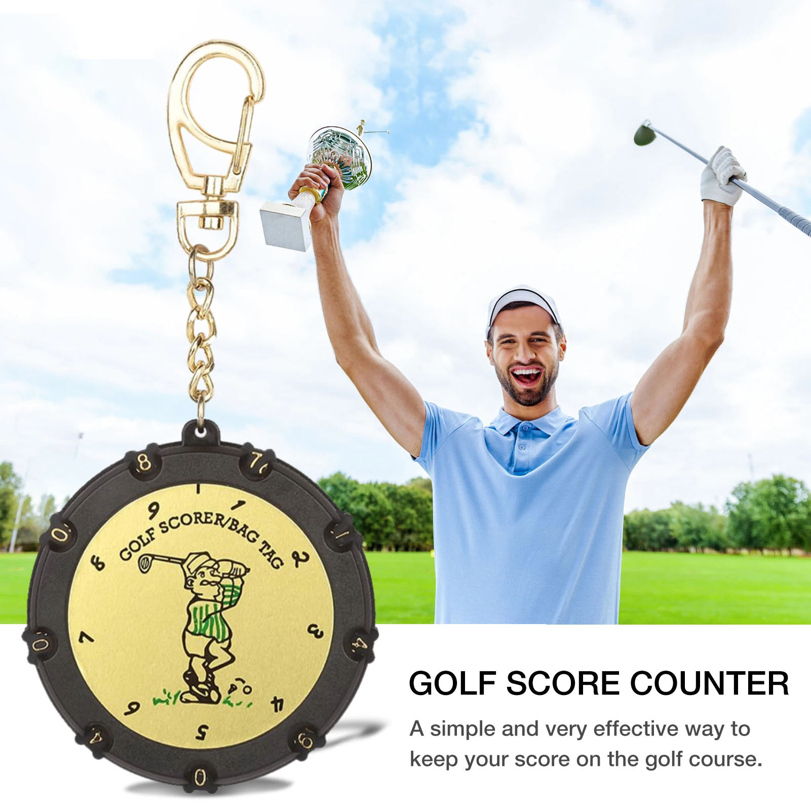 Mini compteur de coups de golf en plein air, compteur de score de