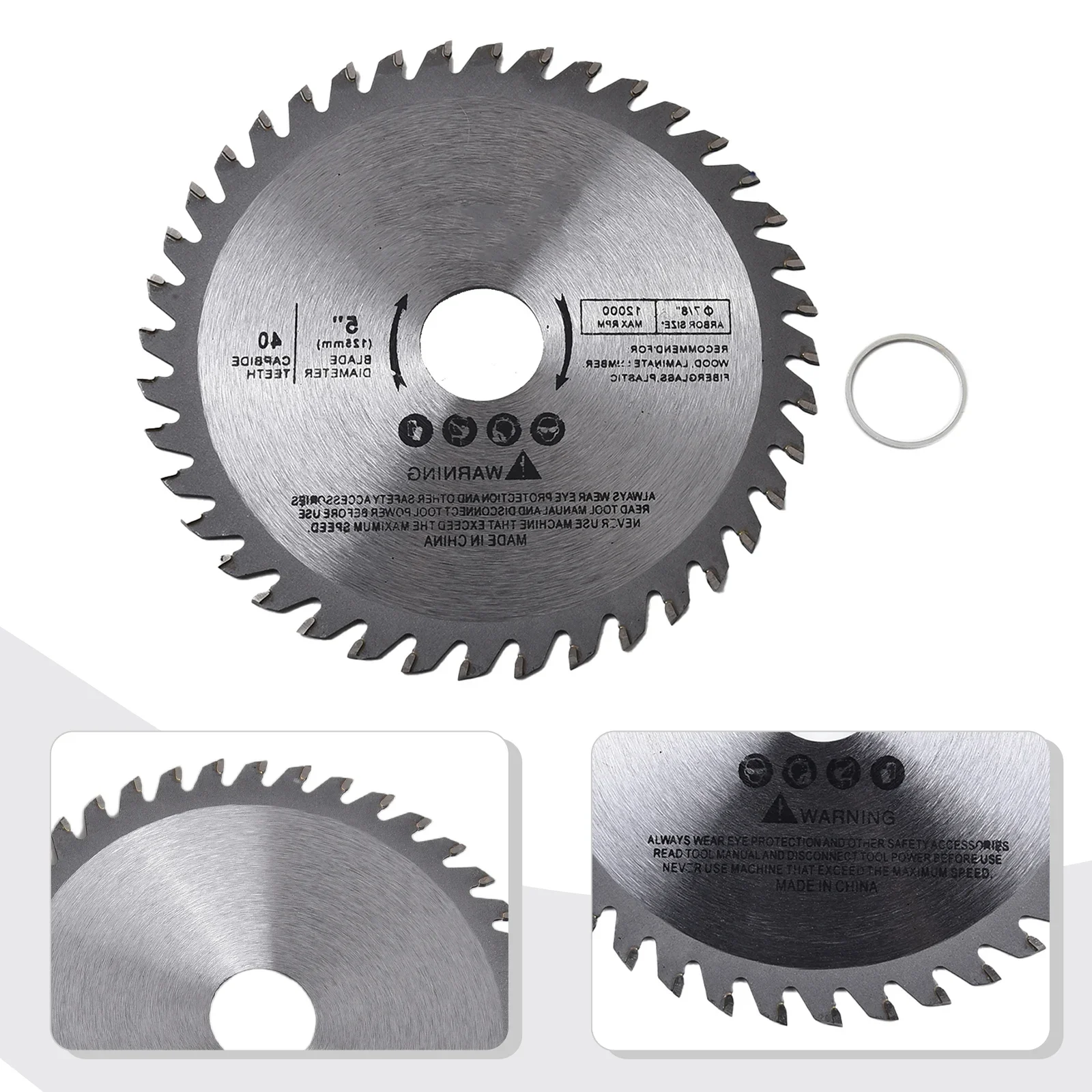 Saw Blades 5inch 125mm Cutting Disc Mini Circular For Wood Plastic Metal Rotating Cutting Tools 40 Teeth