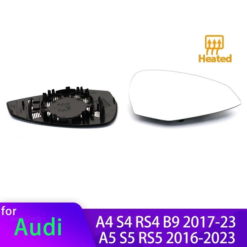 

Левое и правое боковое зеркало с подогревом, стекло LH RH, Замена объектива для Audi A4 S4 RS4 RS 4 B9 A5 S5 RS6 RS 5 2016-2023, аксессуары
