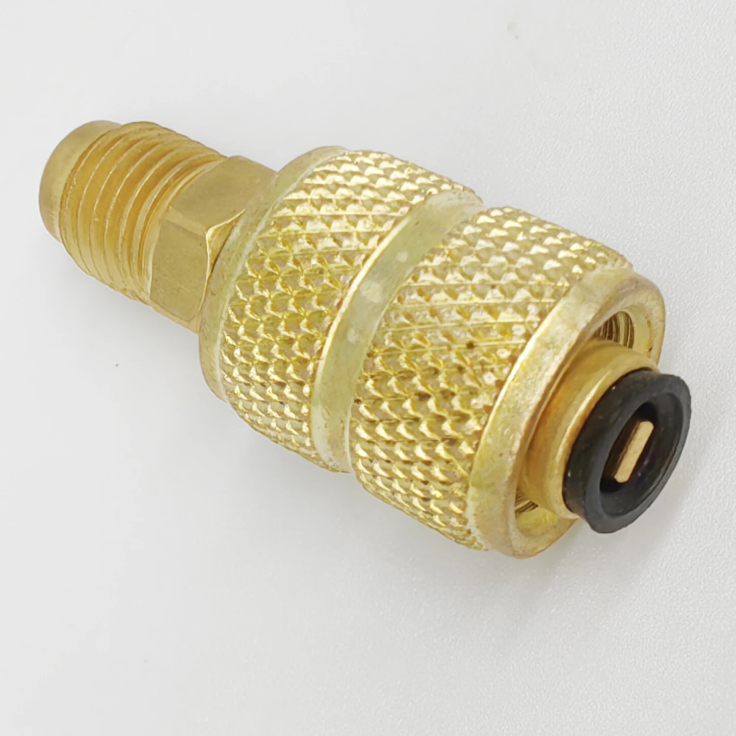 Adattatore Ottone 90&deg; R410 - Maschio 1/4 A Femmina 5/16 Per Condizionatori E Refrigerazione