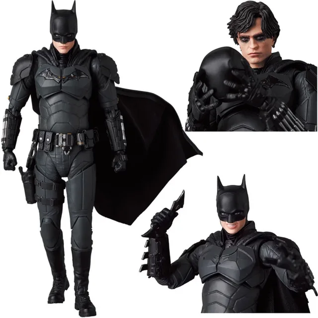 Marvel Hero Batman Figure Doll MAFEX188 New Batman Robert Pattinson Toy Figures 1/12 Model 6-inch Movable Figures Hand Doll