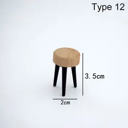 Miniature Dollhouse Furniture Set: Sofa Bed, Wardrobe, TV Cabinet, and Accessories (Type 12)