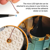 14Pcs Dots LED Light Bricks Compatible with Brand Building Blocks Light for Night Light Model Lighting Decorative Lighting 5