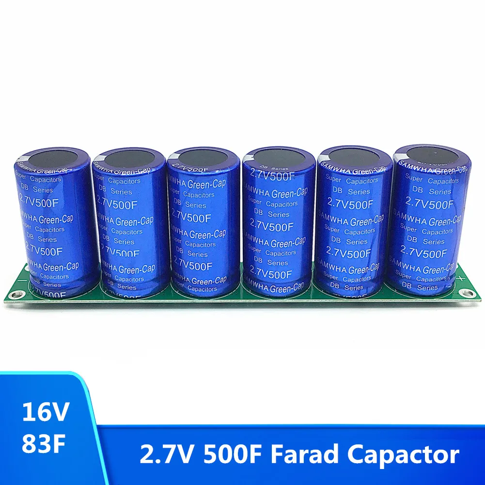 Alta Calidad Super Capacitor Módulo Kit Super Farad Condensador de aluminio azul 