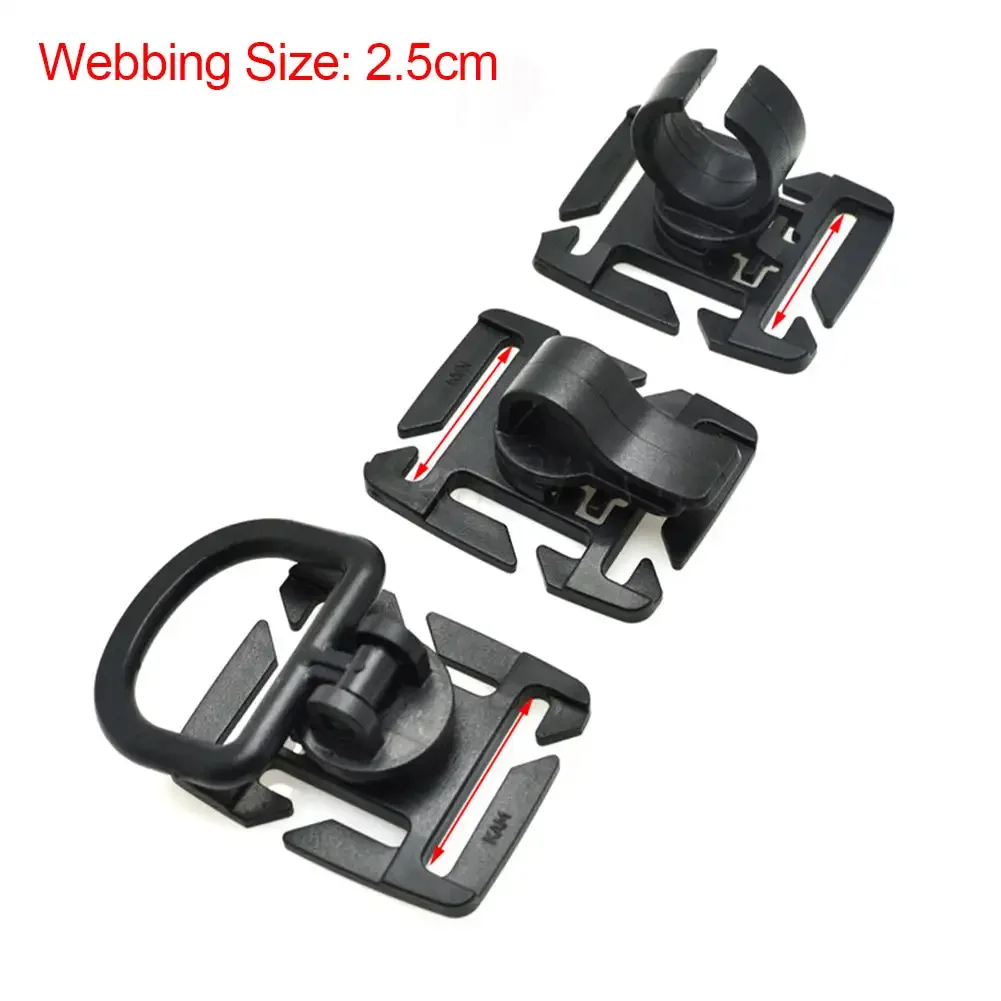 Rotatable Drinking Tube Clip Molle Hydration Bladder Drinking Straw Tube Trap Hose Webbing Clip for SportsWater Pack Bag