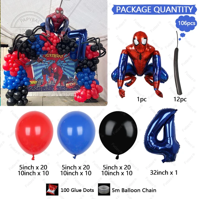 Palloncini Spiderman Avengers - Kit 6 Pezzi, Foil, 55x63 Cm, Per Feste E Compleanni