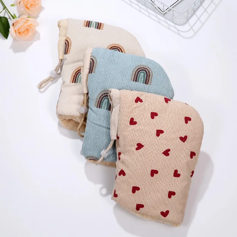 Windproof Toddler Mittens with Reflective Strips -  Cartoon Print  Stroller & Scooter Gloves for Winter  Outdoor Sports