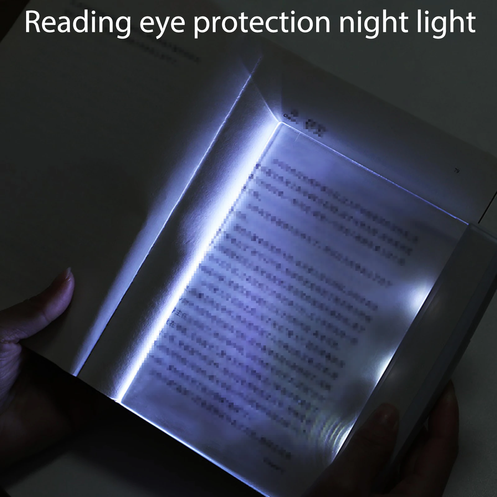 휴대용 LED 책 조명, 배터리 전원 플랫 플레이트, 야간 침대에서 독서용, 아이 케어 독서 램프