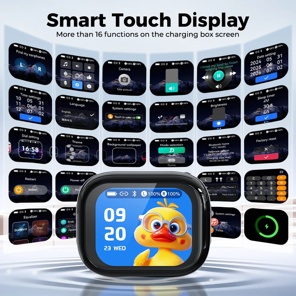 Htc Ne68 Wireless Bluetooth Earphones With Enc And Led Display_voghion.com