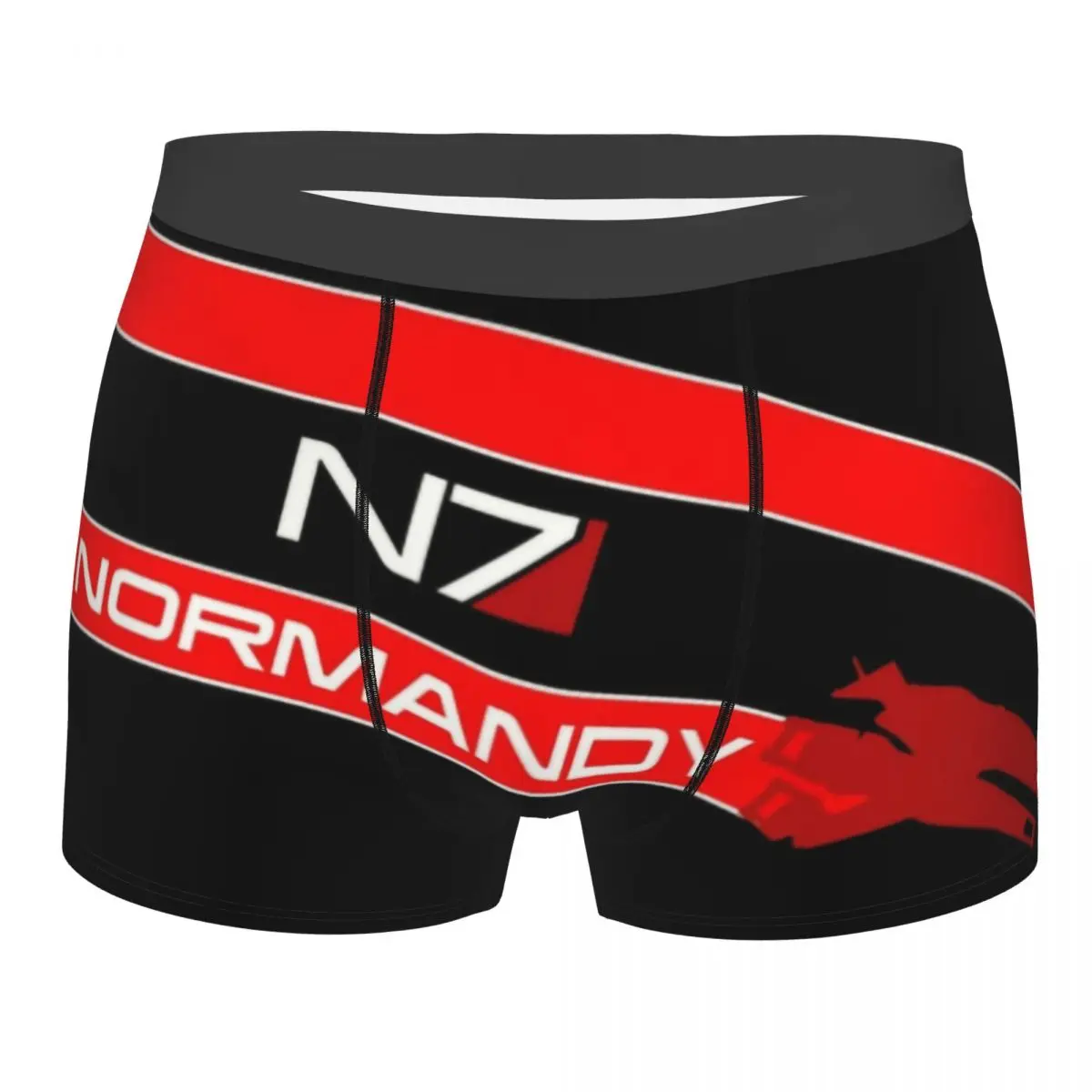 

Normandy Video Game N7 Underwear Men Print Mass Effect Alliance Military Boxer Briefs Shorts Panties Breathable Underpants