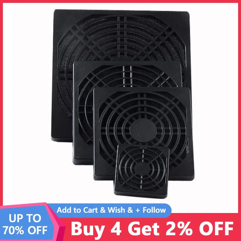 YCDC 40mm/80mm/90mm/120mm Black Plastic Mesh Dust Filter For PC Chassis Cooling Dustproof Guard Grill Protector Net Cover