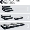 3 Tiers Raised Garden Bed Dismountable Frame Galvanized Steel Metal Patio Garden Elevated Planter Box 46" x 46" x 23.6" 3