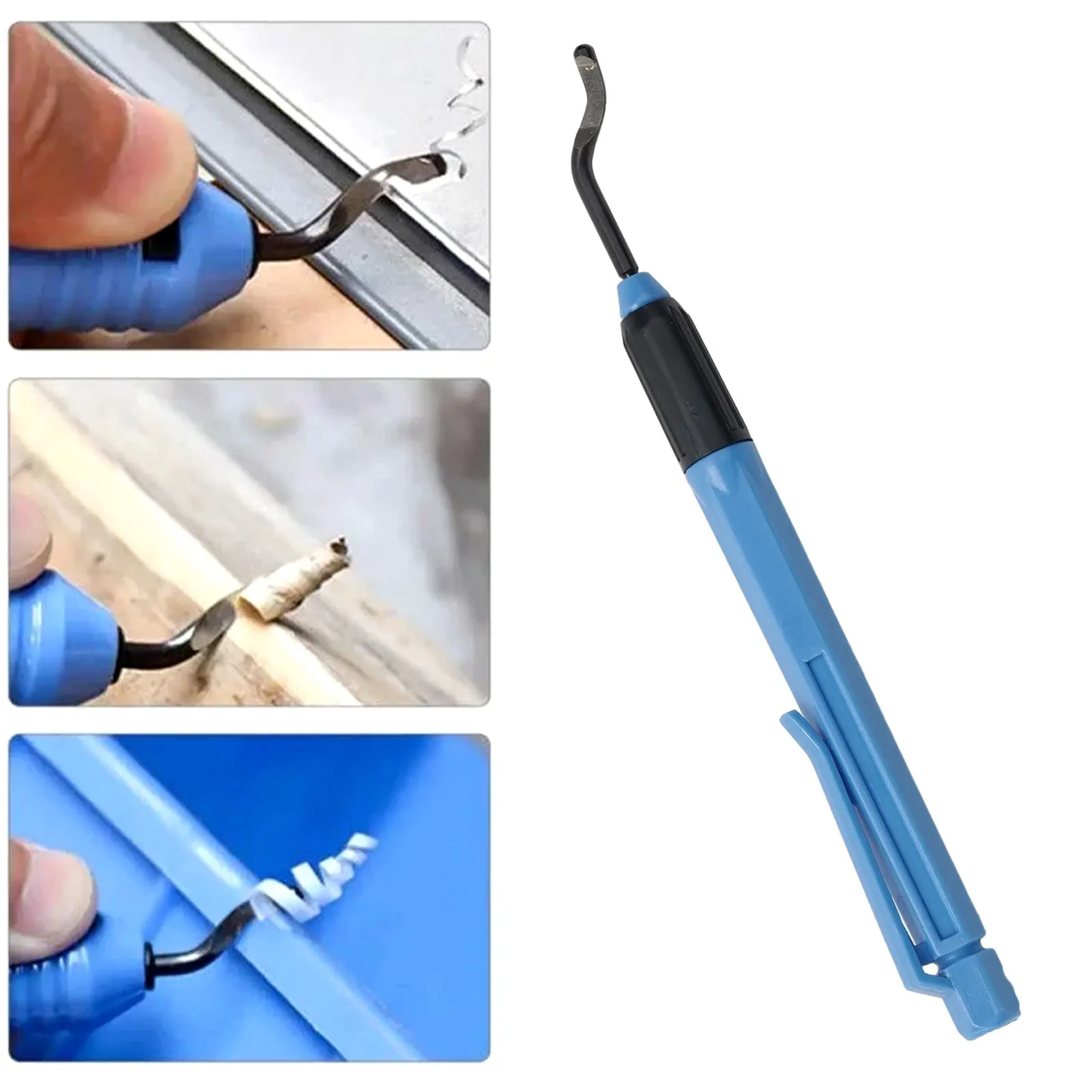 

EO2000 Handle Burr Deburring Tool Kit Rotary With Blade Remover Trimming Cutter Knifes Scraper Plastic Metal Wood Deburring Tool