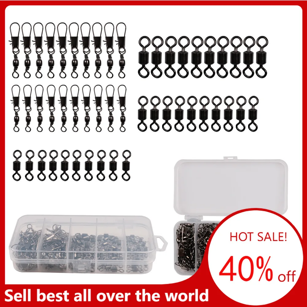 SuperValueFishingLuresKitwith50pcsCrosslineConnectorandBarrel