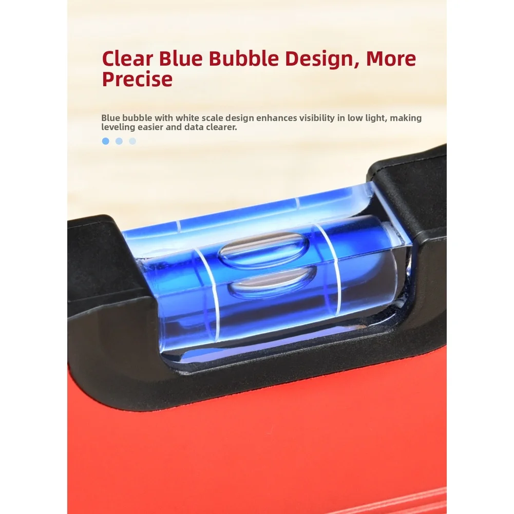미니 자기 레벨 도구용 레벨 눈금자 알루미늄 합금 목공용 가정 개조 측정기 예비 부품