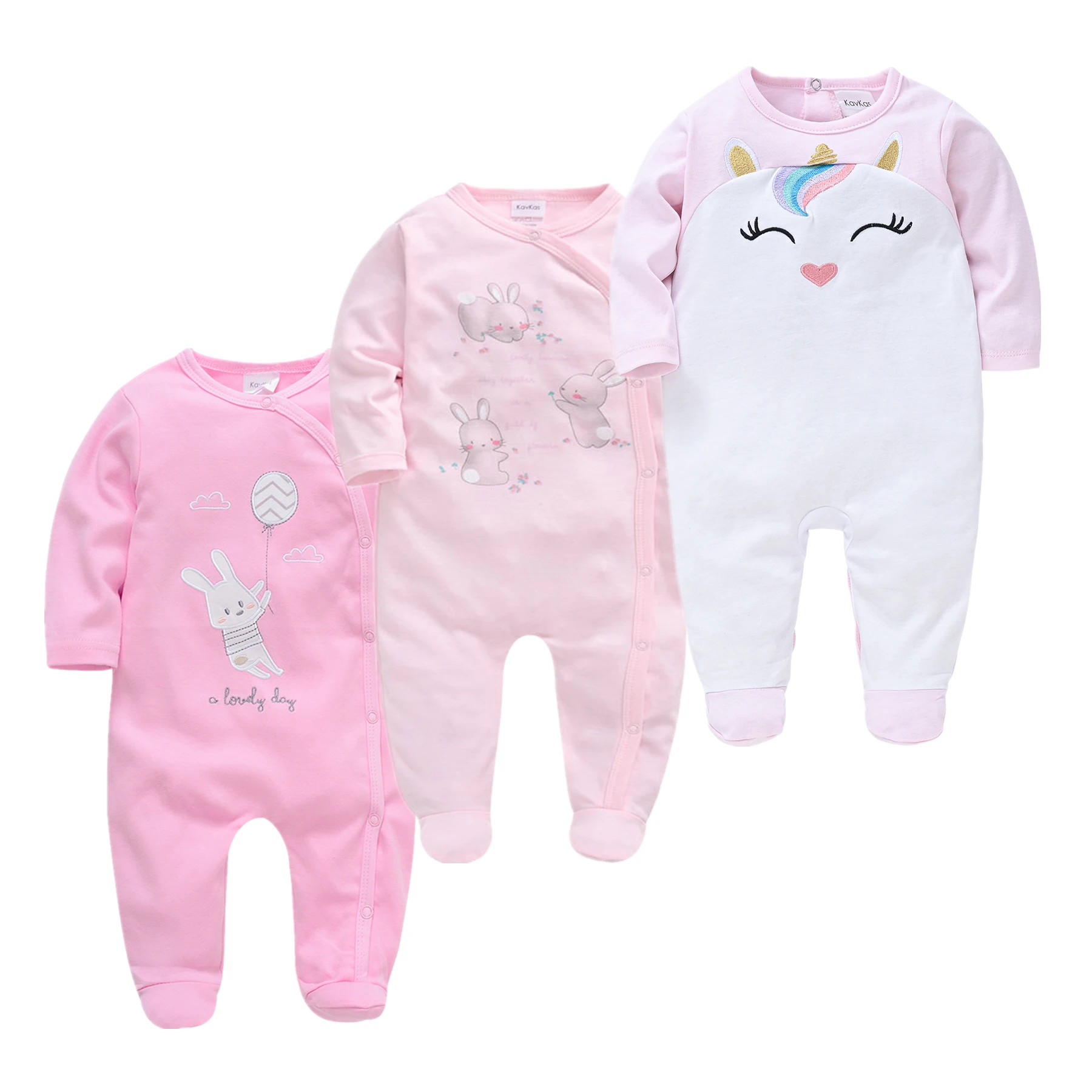 Honeyzone Full Sleeve Flower Print Baby Clothes Girl Toddler Jumpsuit Newborn Baby Clothes Set Infant Overalls Macacao Bebe