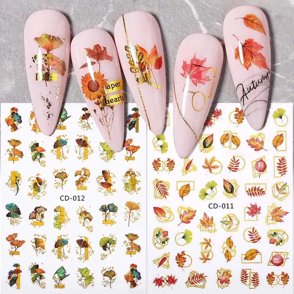 

Letter Bronzing Love Heart Butterfly Maple Leaf Nail Stickers Nail Art Decorations Flowers Nail Decals Autumn Nail Stickers