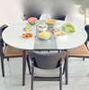 Diameter 1.8 meters Disposable Tablecloth Plastic Thin Film Table Covers Dinner Cloth Table Decor 5