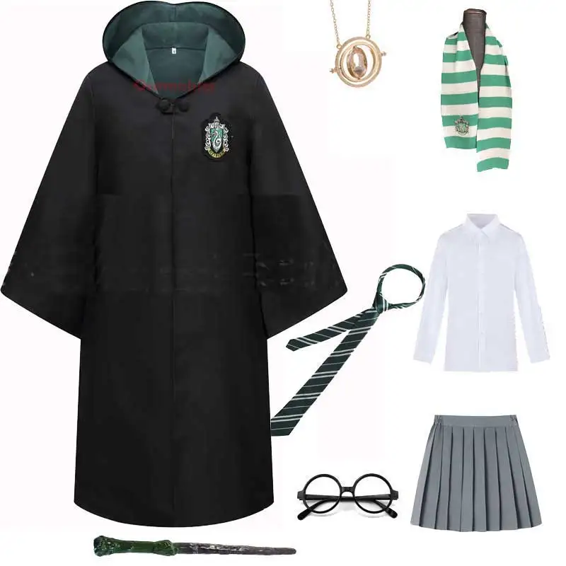 thumbnail image 1 of Túnica unisex de mago y brujería, capa, disfraz de terror, colegio de magia, Slytherin, Ravenclaw, disfraz de Halloween de estilo similar, 1 of 5