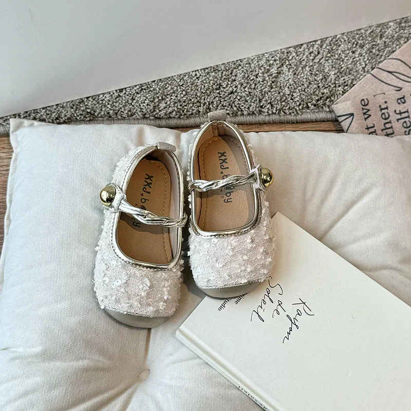 Children Mary Jane Leather Princess Shoes for Girls 2024 Spring New Soft Sole Party Sweet Shallow Mouth Cute French Single Shoes 4