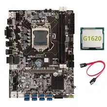 B75 BTC Mining Motherboard+G1620 CPU+SATA Cable LGA1155 8XPCIE USB Adapter DDR3 MSATA B75 USB BTC Miner Motherboard