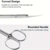 Curved Nose Hair Scissors Small Scissors for Beard Grooming, Eyelashes, Ear Hair Trimming Eyebrow Scissors - Professional Stainl 4