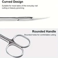 Stainless Steel Nose Hair Scissors For Facial Hair Trimming&Grooming -Ideal For Eyebrows, Eyelashes, Moustache, Beard, Nails 1