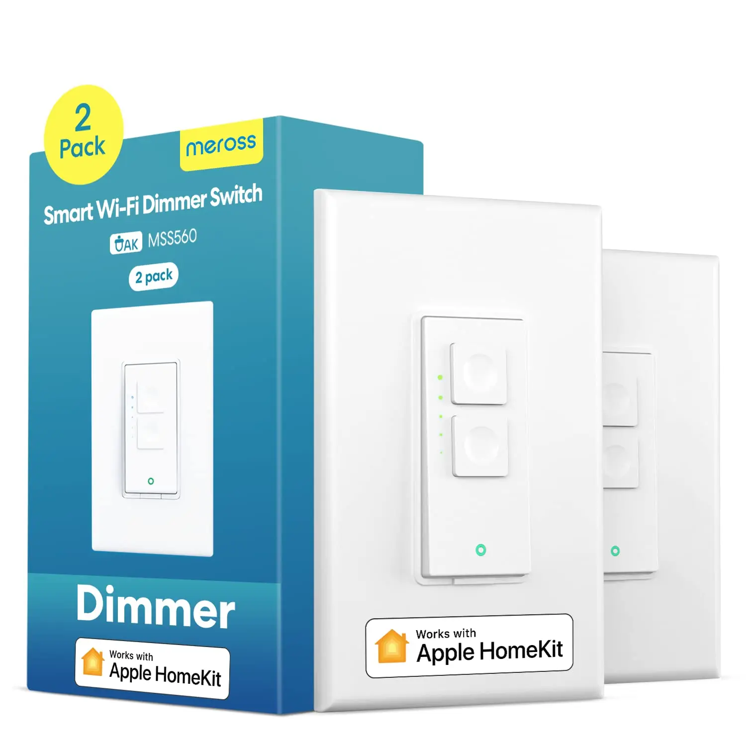 Meross สมาร์ทสวิตช์หรี่ไฟ WiFi เสาเดี่ยวสวิตช์ไฟสําหรับหลอดไฟหรี่แสงได้ทํางาน HomeKit Alexa Google SmartThings 1