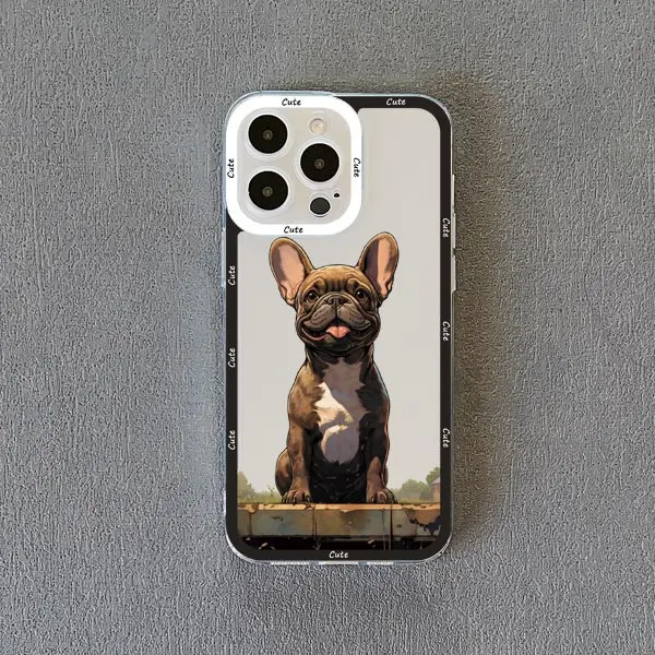 Dog Sea Wave Clear Transparent Phone Case Cover