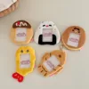 MINKYS Kawaii Food Series Fluffy 3 inch Kpop Photocard Holder Photo Card Holder Bag Pendant School Stationery 1