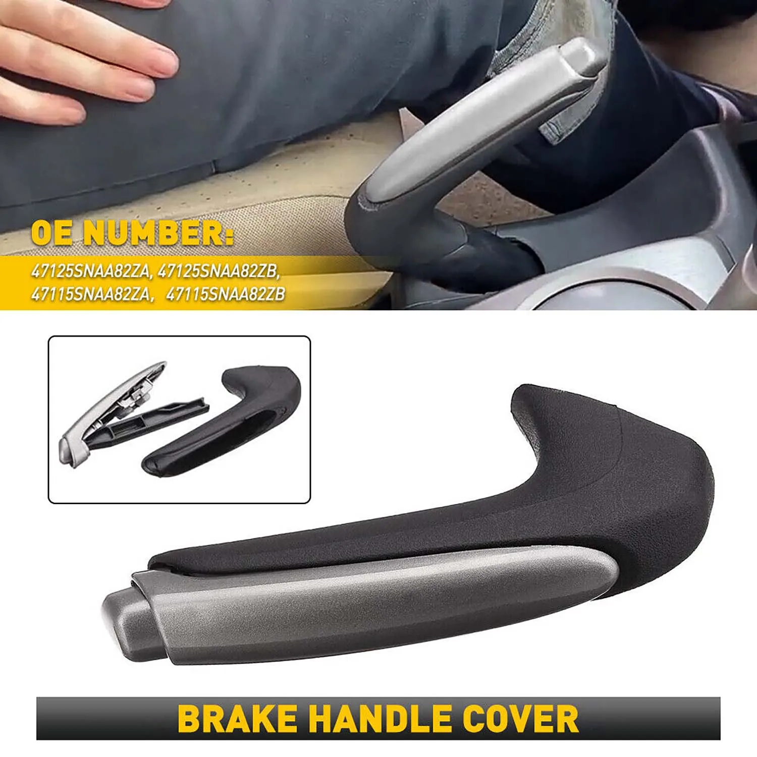 1pc Hand Brake Handle Protect Cover Stick 47115-SNA-A82Z 47125SNAA82ZA 47115SNAA82ZB for Honda Civic 2006-2011 Left-hand Driving