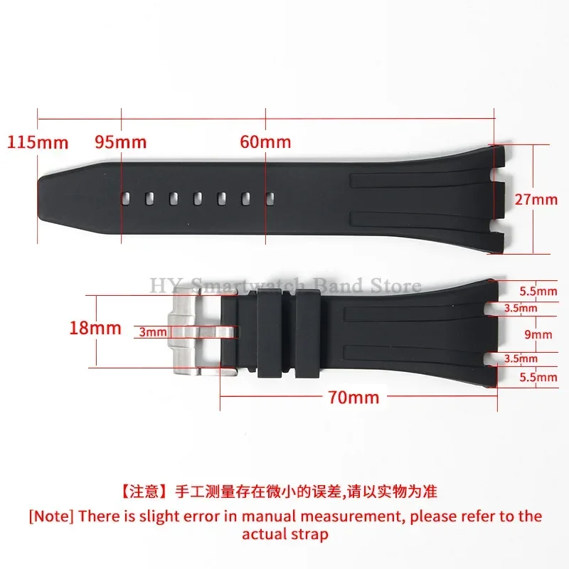 Rubber Waterproof Wristband with Metal Buckle