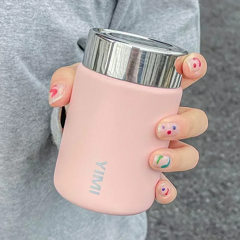 Mini 230ml Stainless Steel Portable Vacuum Flask Mug – Fashionable Pocket-Size Thermal Water Bottle Tumbler
