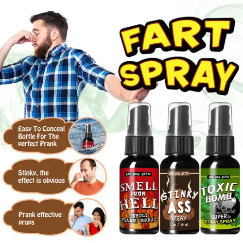 

30ml Novelty Liquid Fart Gag Prank Joke Spray Can Stink Bomb Smelly Stinky
