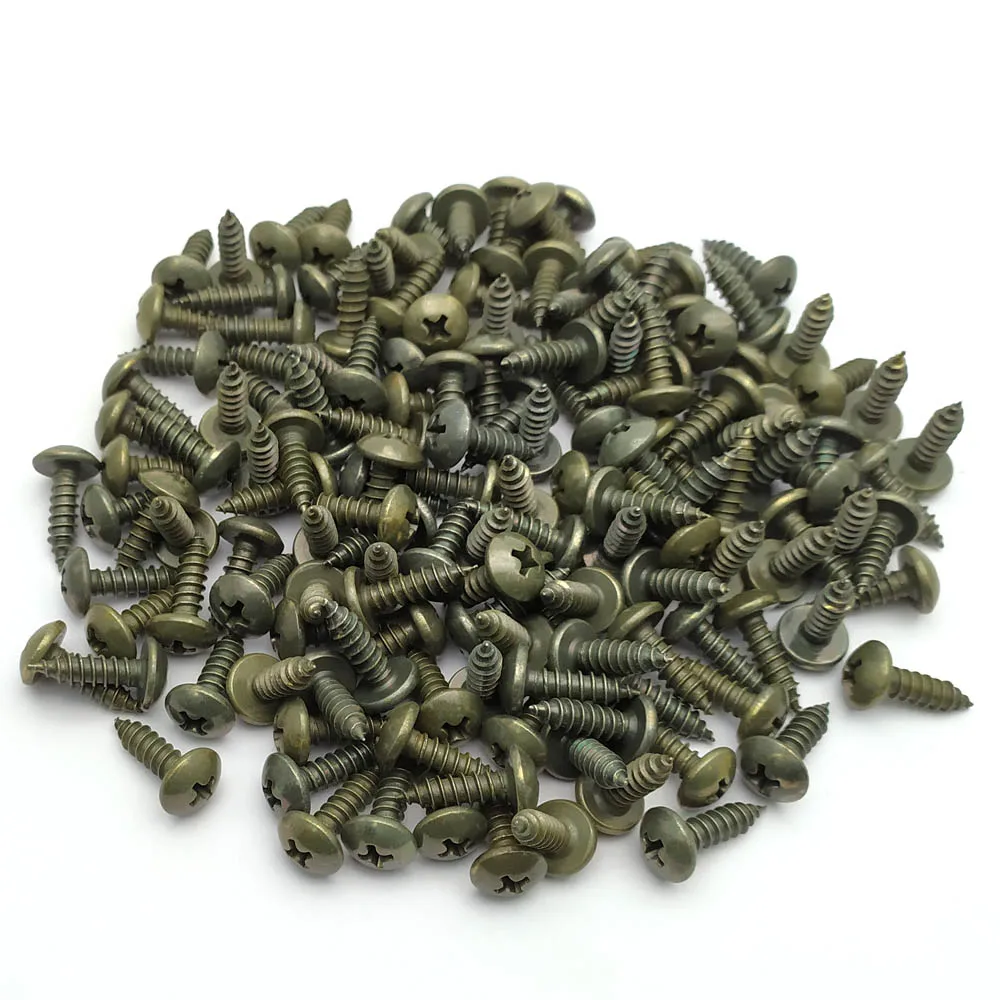 100pcs Plastic Cover Metal Retainer Self-tapping Screws Bolts M4 M5 for Car Motorcycle Scooter ATV Moped E-bike