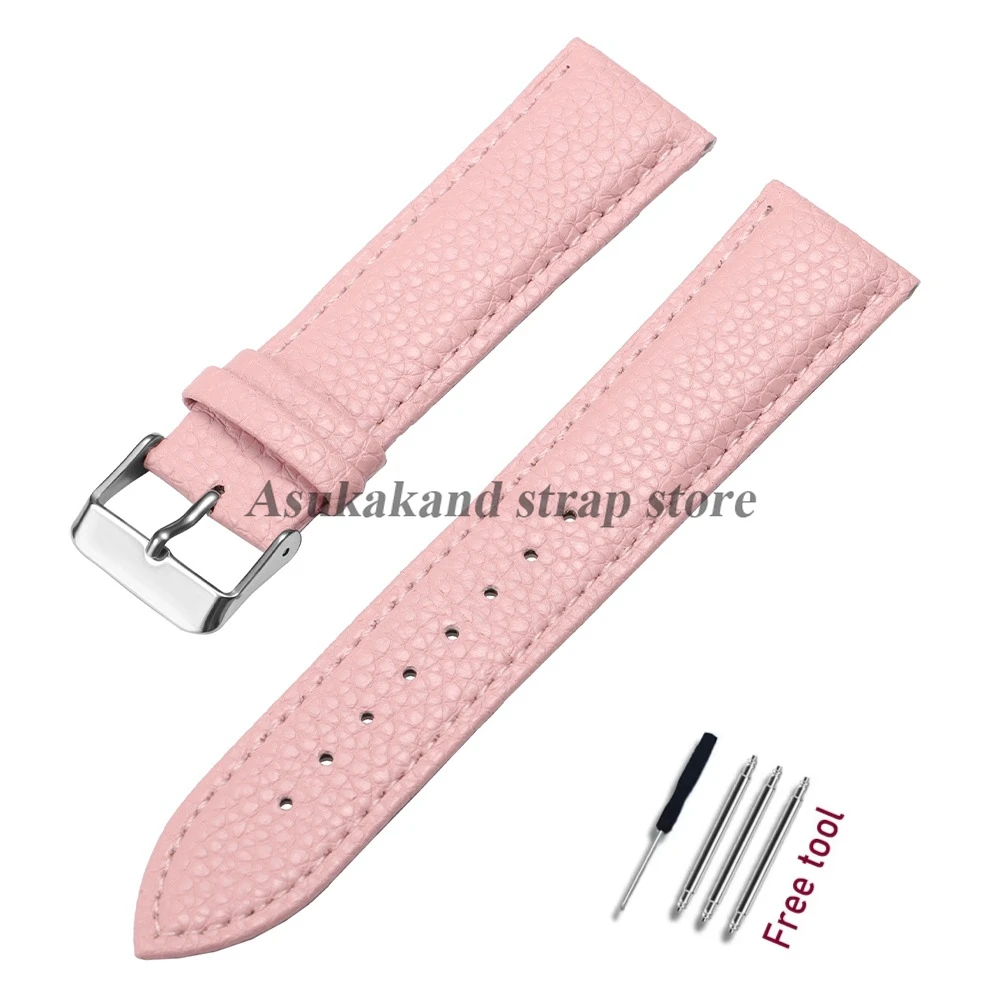 Lychee Pattern Leather Watchstrap - Universal Women & Men Strap