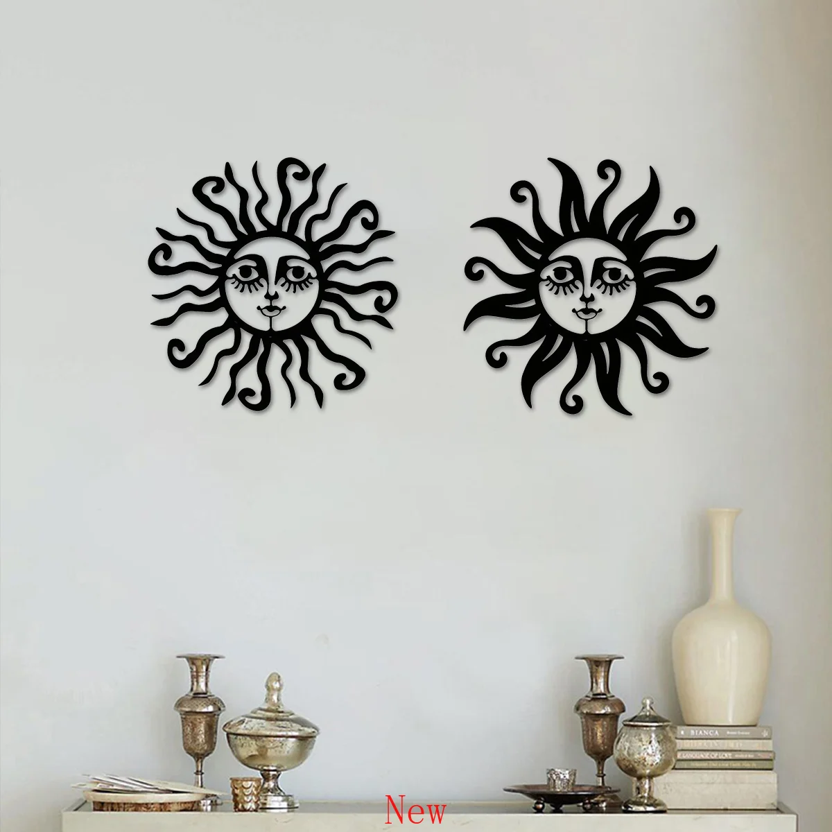 

Elegant Sun Face Home Art Add A Touch of Beauty To Your Wall Hanging Decor Art Metal Background Livingroom Hallway Decoration wa