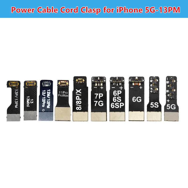 

10pcs Power cable cord clasp for iphone 13 12 12Pro/Max/Mini 11 XS/X XR 8/7/6S/6/5S repair Test cable connector