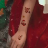 30Sheets Christmas Cartoon Pattern Tattoo Stickers,Waterproof Temporary Tattoos,Sleigh Santa Clau Christmas Tree Snowman Pattern 6