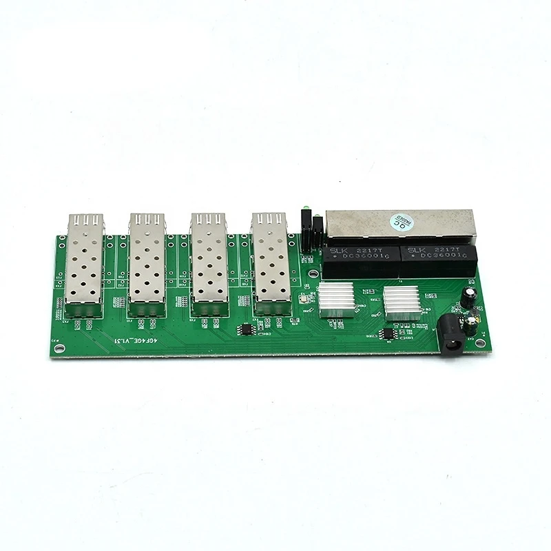 4F4E Gigabit Ethernet Switch Fiber Optical switch 4*SFP Port 4RJ45 10/100/1000M PCB board