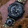 SHIYUNME G Style Men Sports Watches Outdoor Camping Compass Thermometer Waterproof LED Digital Watch Man Military Wrist Watch 2