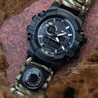 SHIYUNME G Style Men Sports Watches Outdoor Camping Compass Thermometer Waterproof LED Digital Watch Man Military Wrist Watch 2