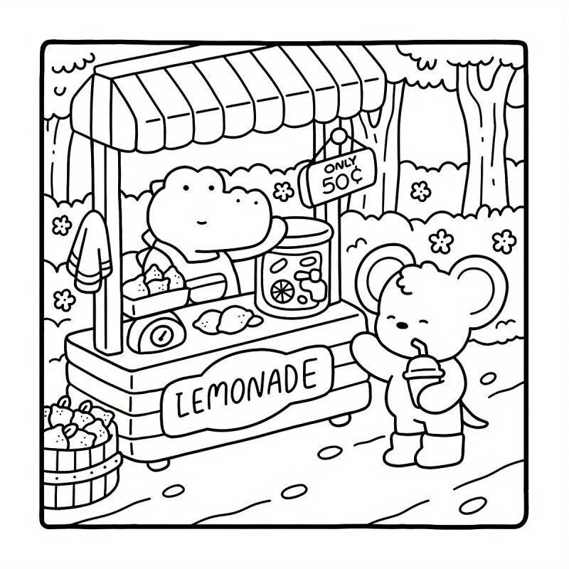 Cozy Friends Coloring Book for Adults Teens Featuring Adorable Creatures in Cozy Hygge Moments for Relaxation Gift 5