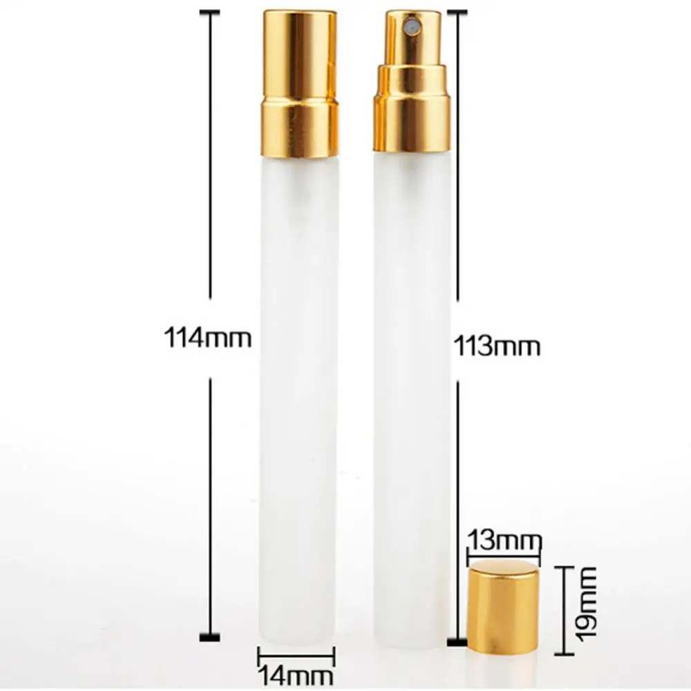 1PC 10ml Perfume Spray Bottle Glass Refillable Frosted Glass Empty Perfume Bottle Portable Atomiser Container for Travel